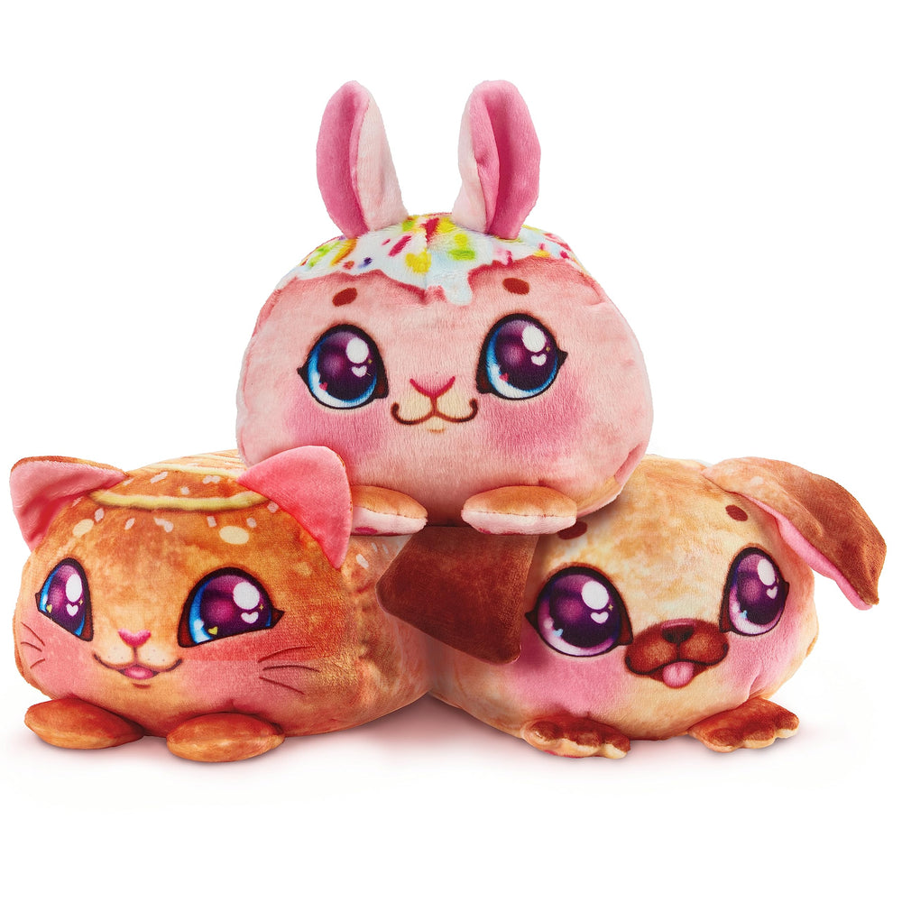 Cookeez Makery interactive plush responds with sounds during play.