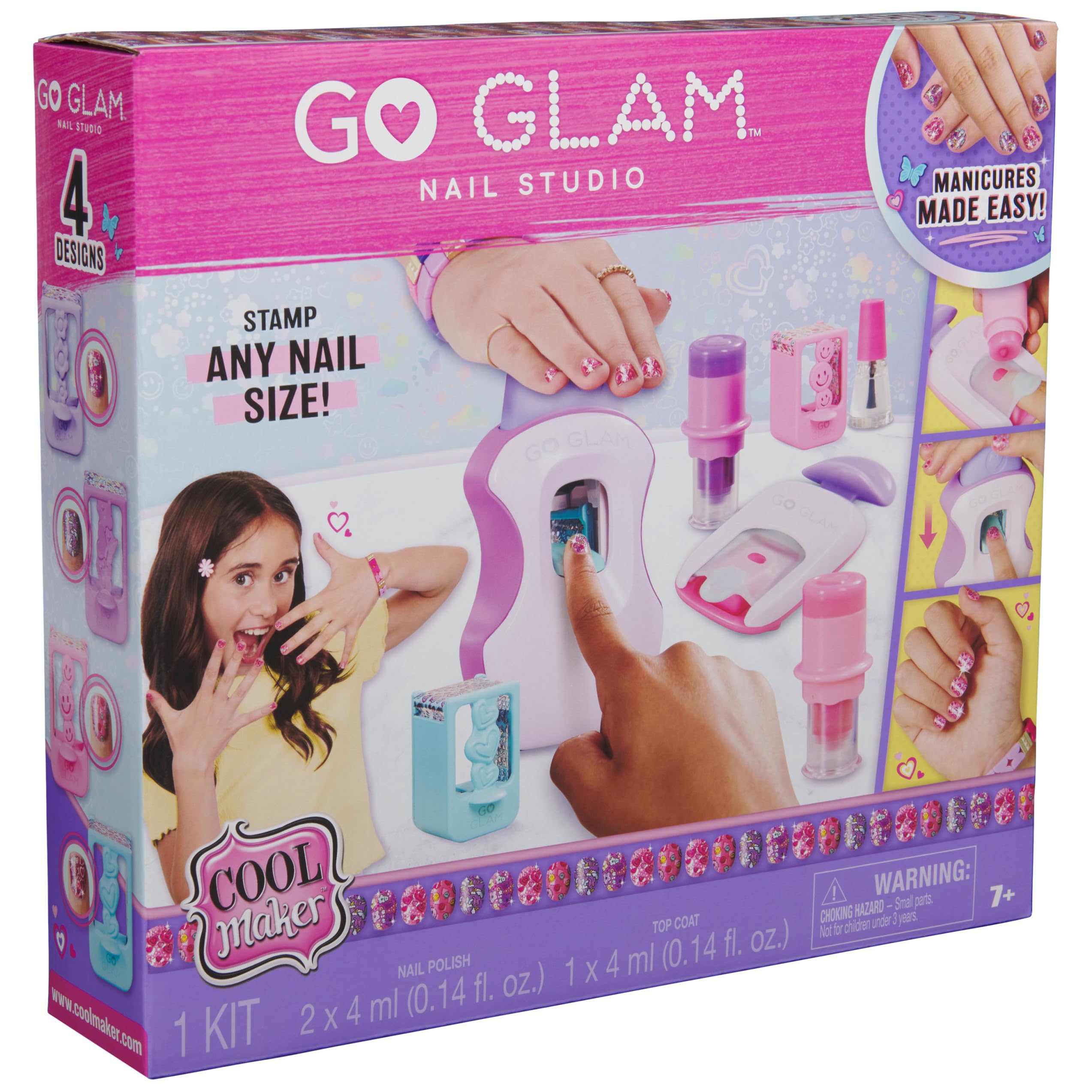 Cool Maker GO GLAM clear top coat adds glossy finish