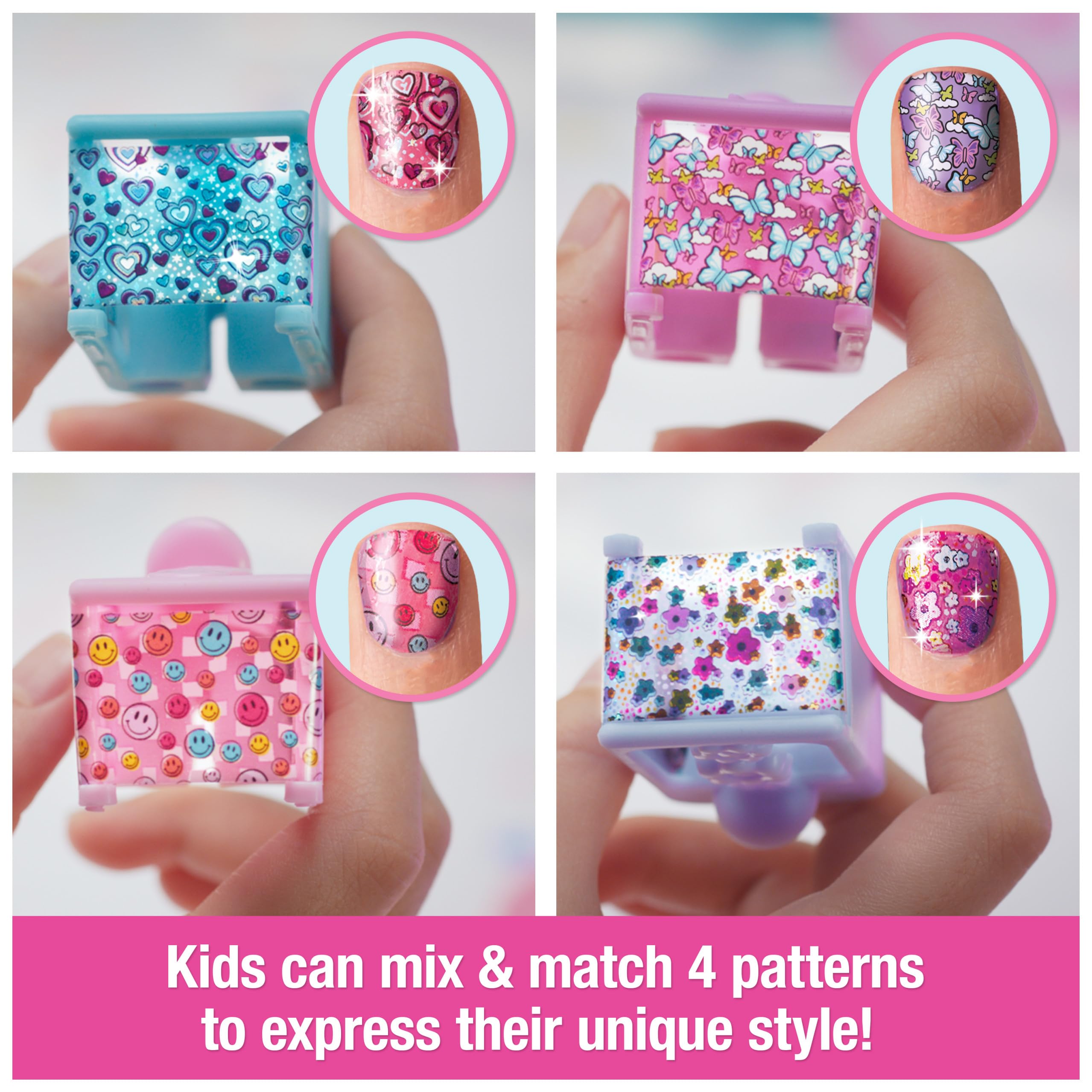 Cool Maker GO GLAM design cartridge with flowers for shimmering nails