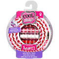 Cool Maker KumiKreator Hearts spools enable quick, colorful bracelet weaving.
