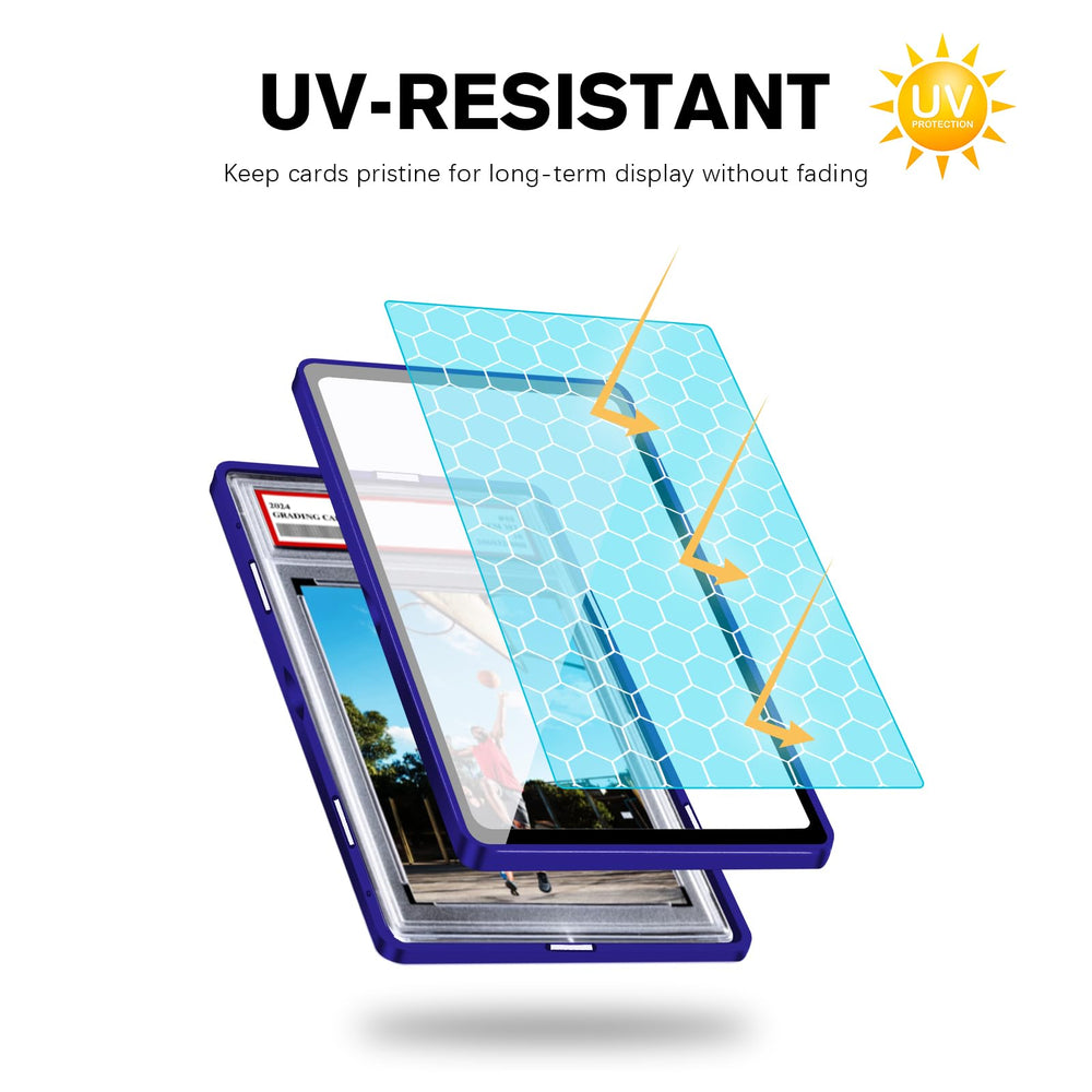 Coolbyl blue slab protector shows metal frame and scratch resistance