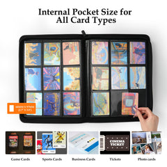 Coolbyl Card Binder compatibility with MTG, sports cards, and Instax photos.