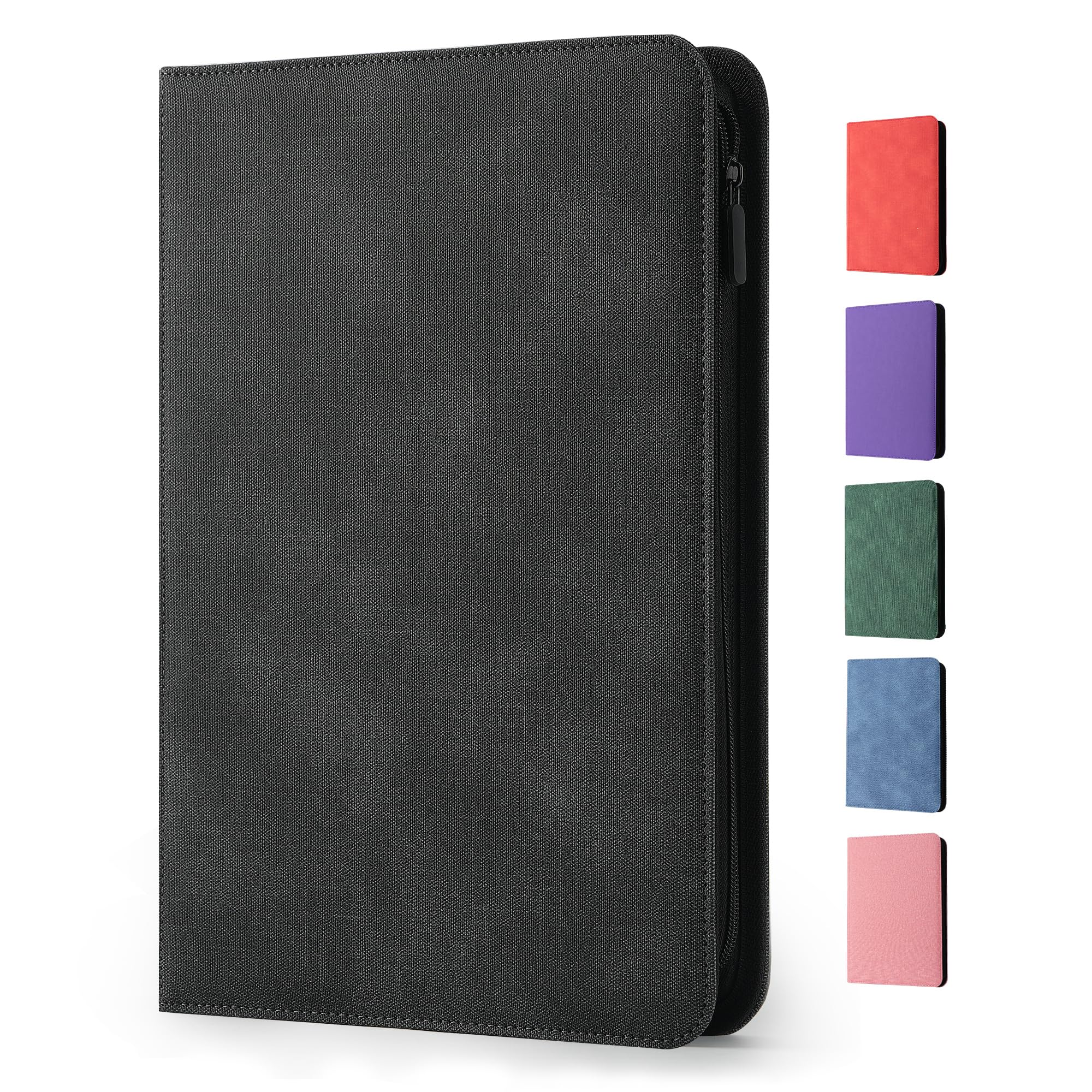 Coolbyl Card Binder cover with zipper for secure travel storage.