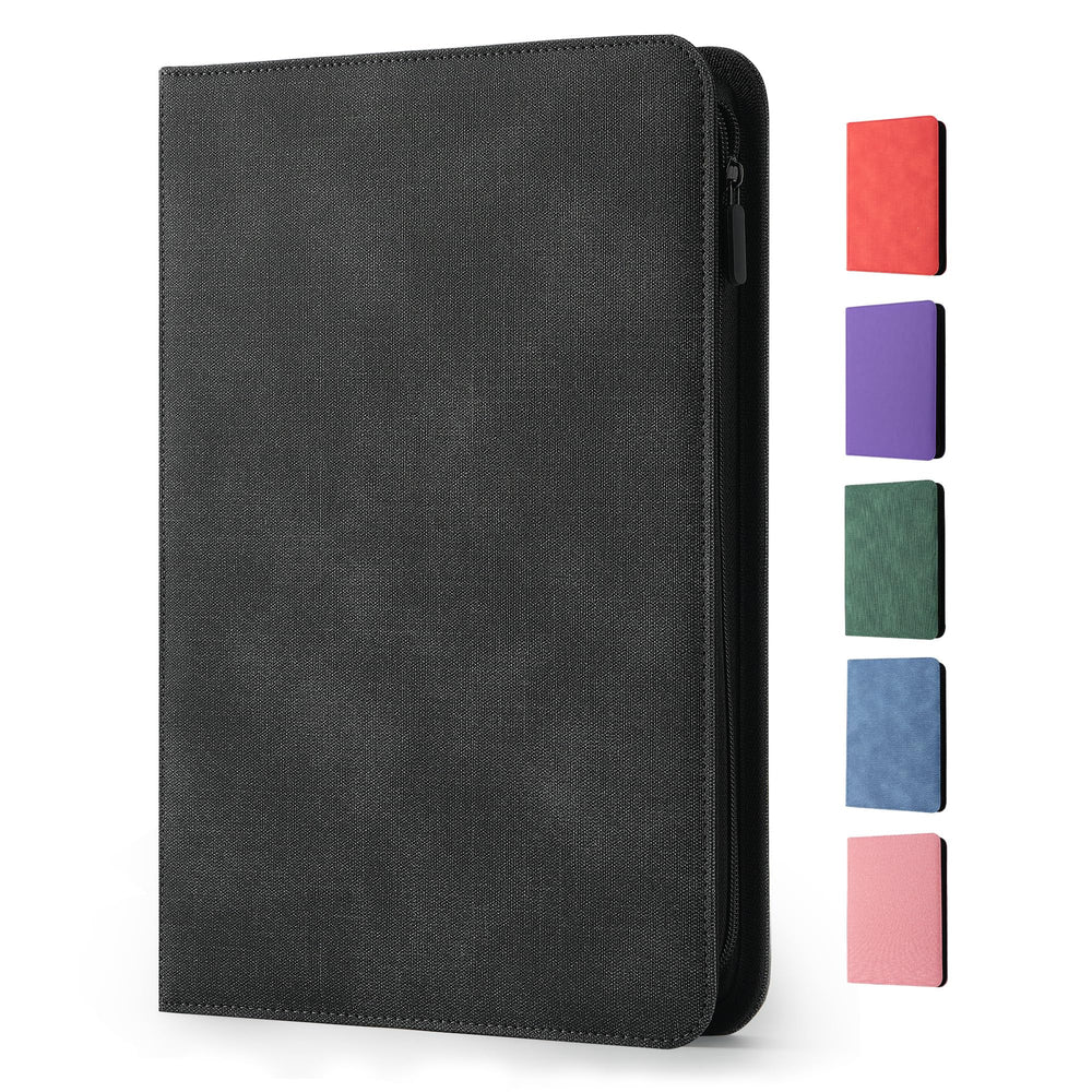 Coolbyl Card Binder cover with zipper for secure travel storage.