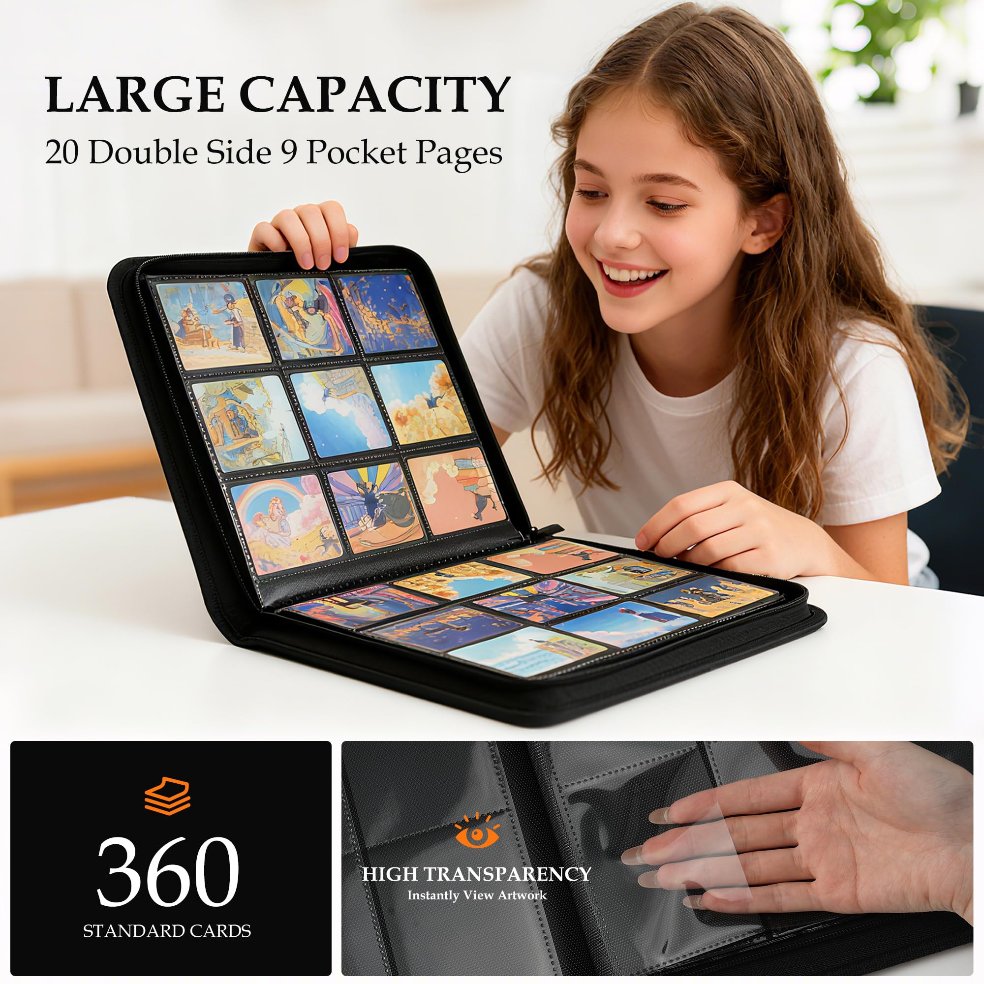 Coolbyl Card Binder PU leather exterior combines durability with a premium look.