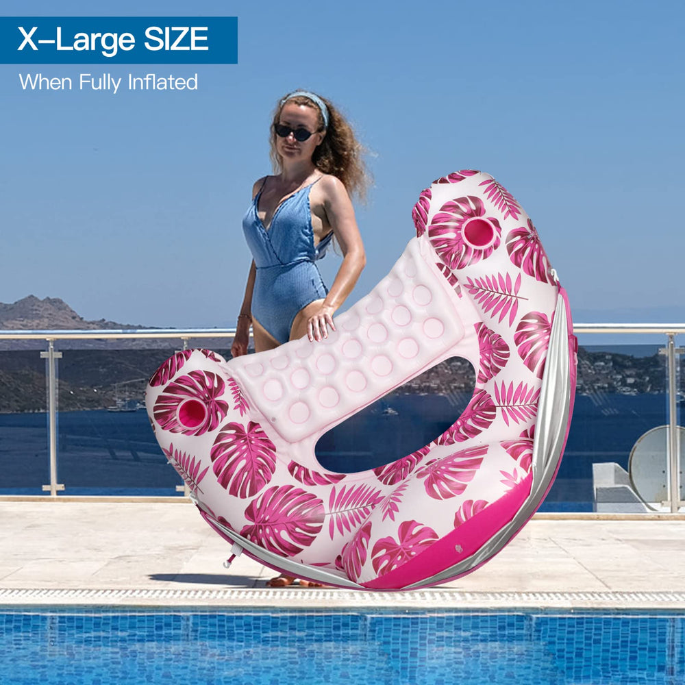 COOLCOOLDEE extra-large float supports up to 300 pounds