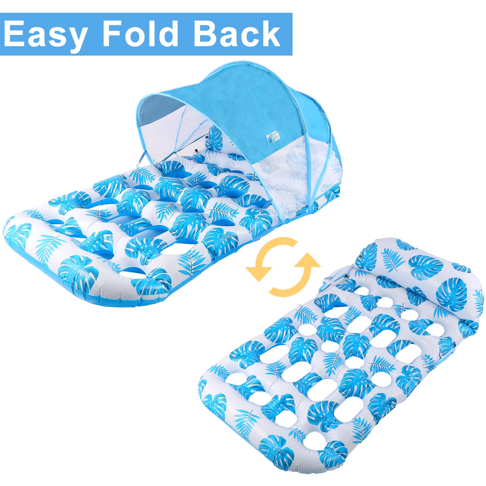 COOLCOOLDEE float features detachable drink holder for easy beverage access.