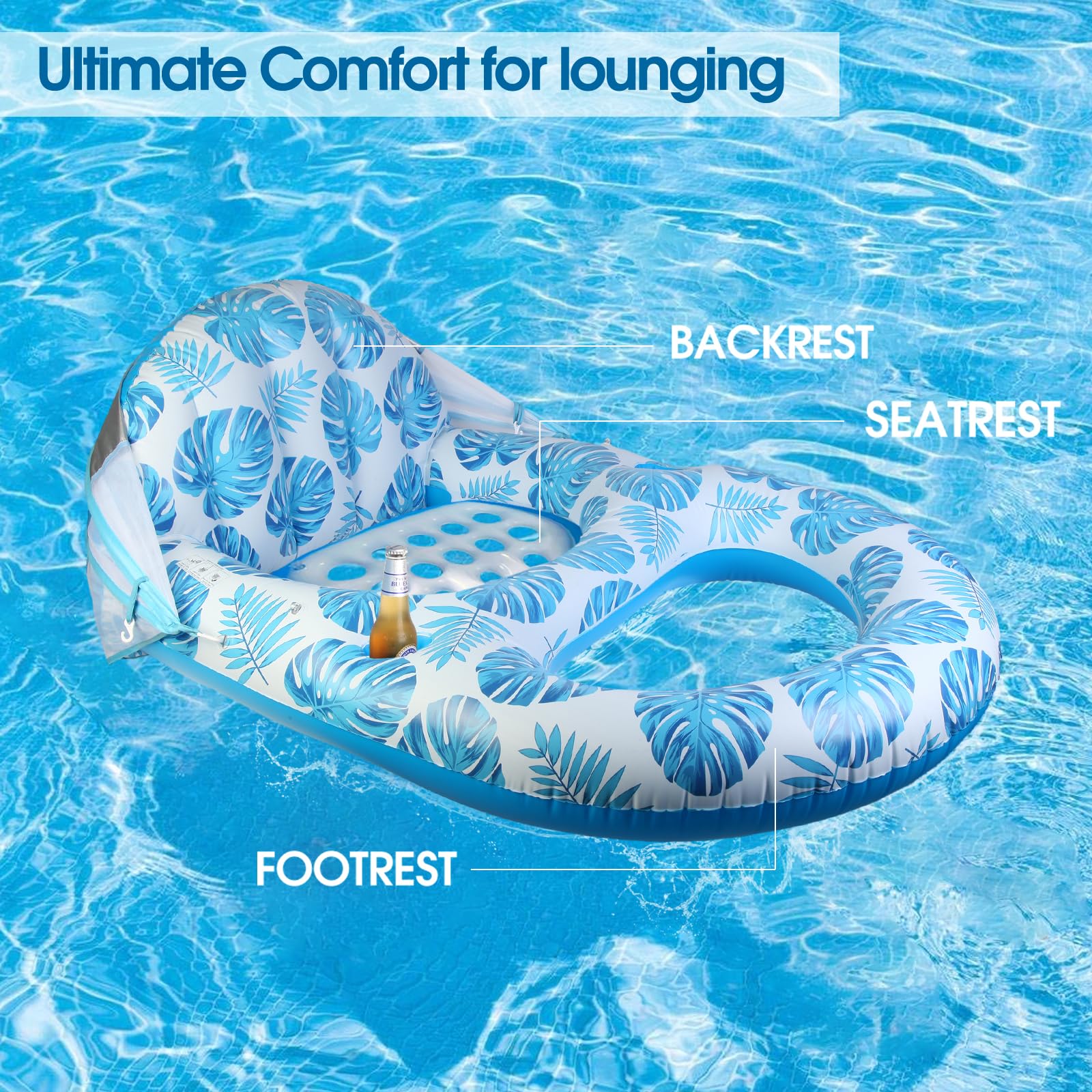 COOLCOOLDEE easy setup lets you inflate and enjoy solo