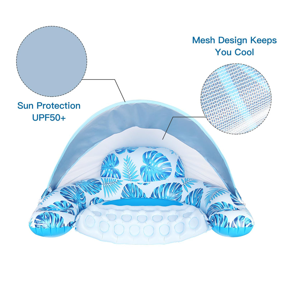 COOLCOOLDEE extra-large pool float – supports adults up to 300+ pounds.