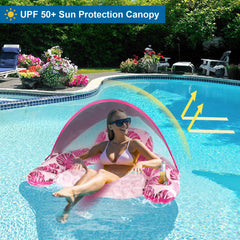 COOLCOOLDEE removable sun canopy provides UPF50+ shade