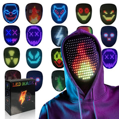 CoolGuarder LED mask with gesture sensing enables hands-free control at parties.