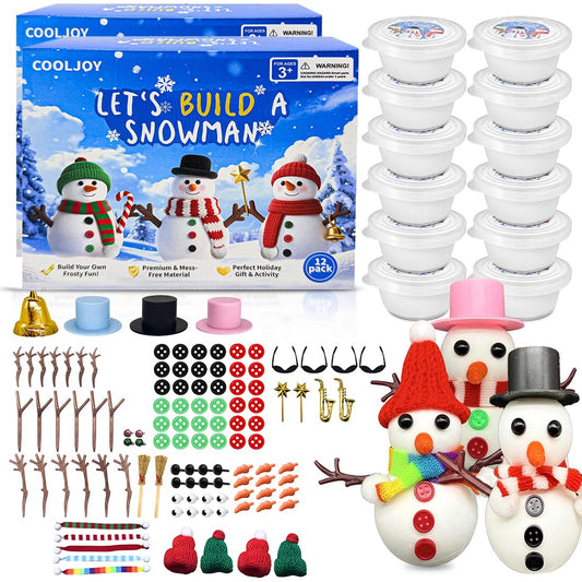 COOLJOY Build a Snowman Kit – complete set for imaginative winter crafts.