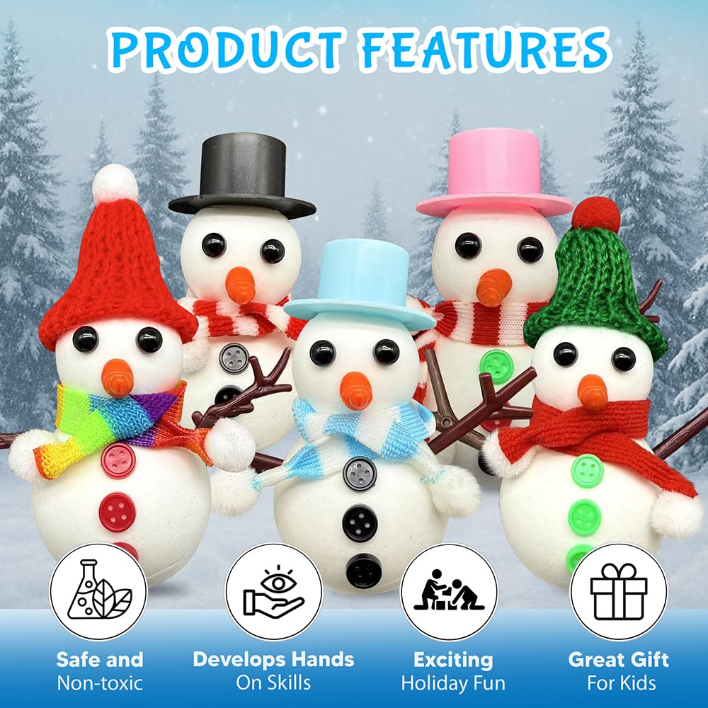 COOLJOY Carrot nose and accessories – easy personalization for unique snowmen.