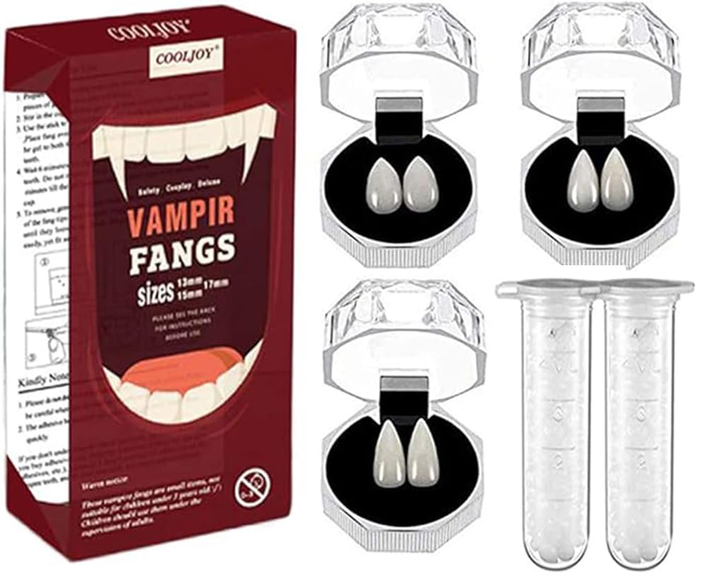 COOLJOY vampire fangs packaging ready for gifting and party use