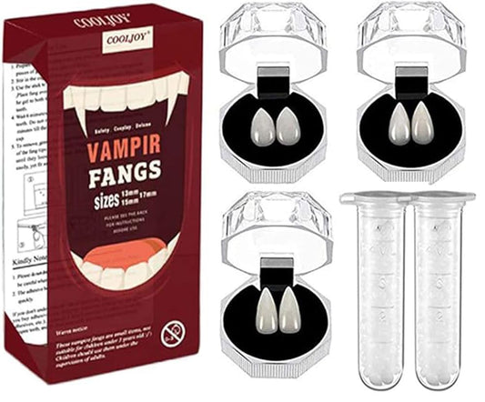 COOLJOY vampire fangs packaging ready for gifting and party use