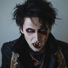 COOLJOY vampire fangs worn on teeth for dramatic cosplay looks
