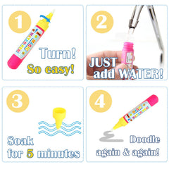 Coolplay reusable water drawing cards for mess-free play