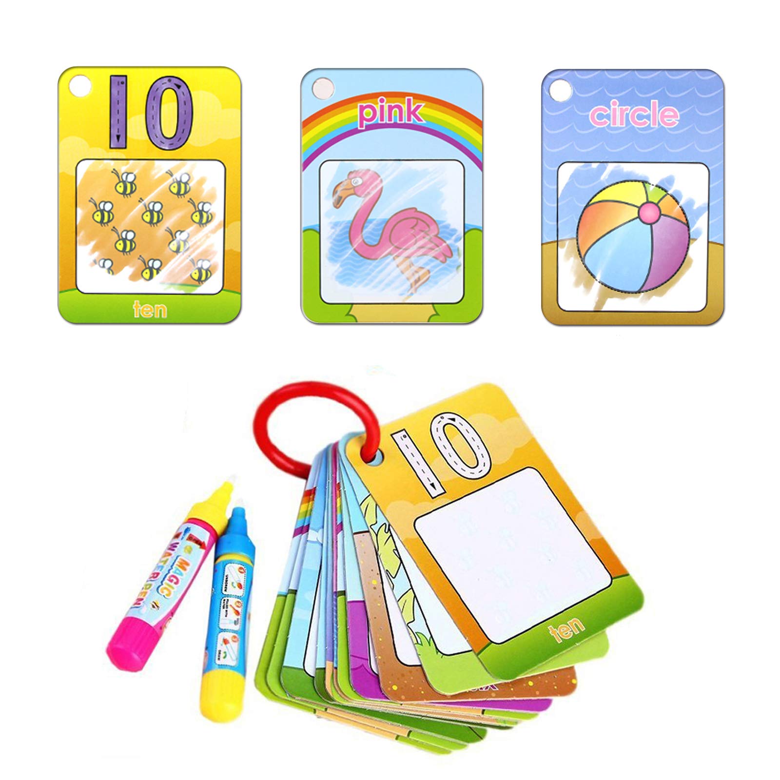 Coolplay water coloring cards shapes set for early geometry practice