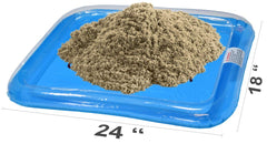 CoolSand inflatable sandbox tray enables indoor play with easy cleanup