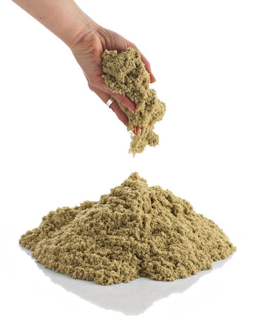 CoolSand natural moldable sand encourages creative play with a tactile, wet-feel texture
