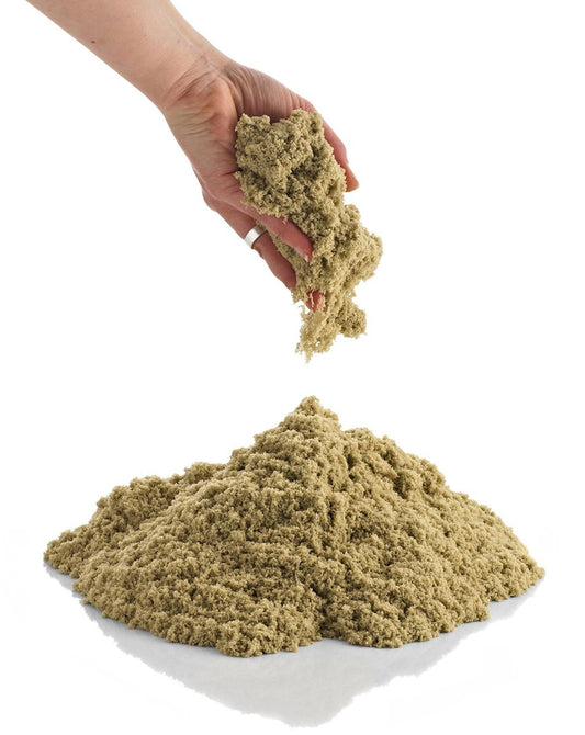CoolSand natural moldable sand encourages creative play with a tactile, wet-feel texture