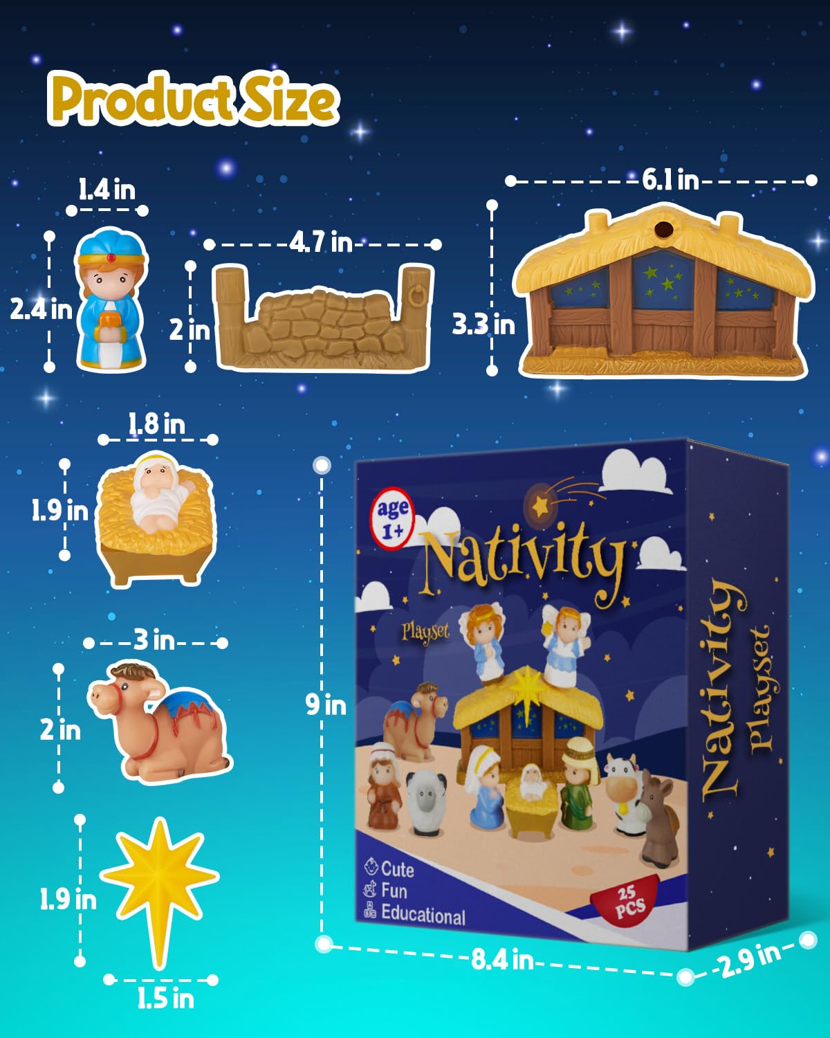 COOLTUNE Nativity Set Joseph figure for role-play and learning