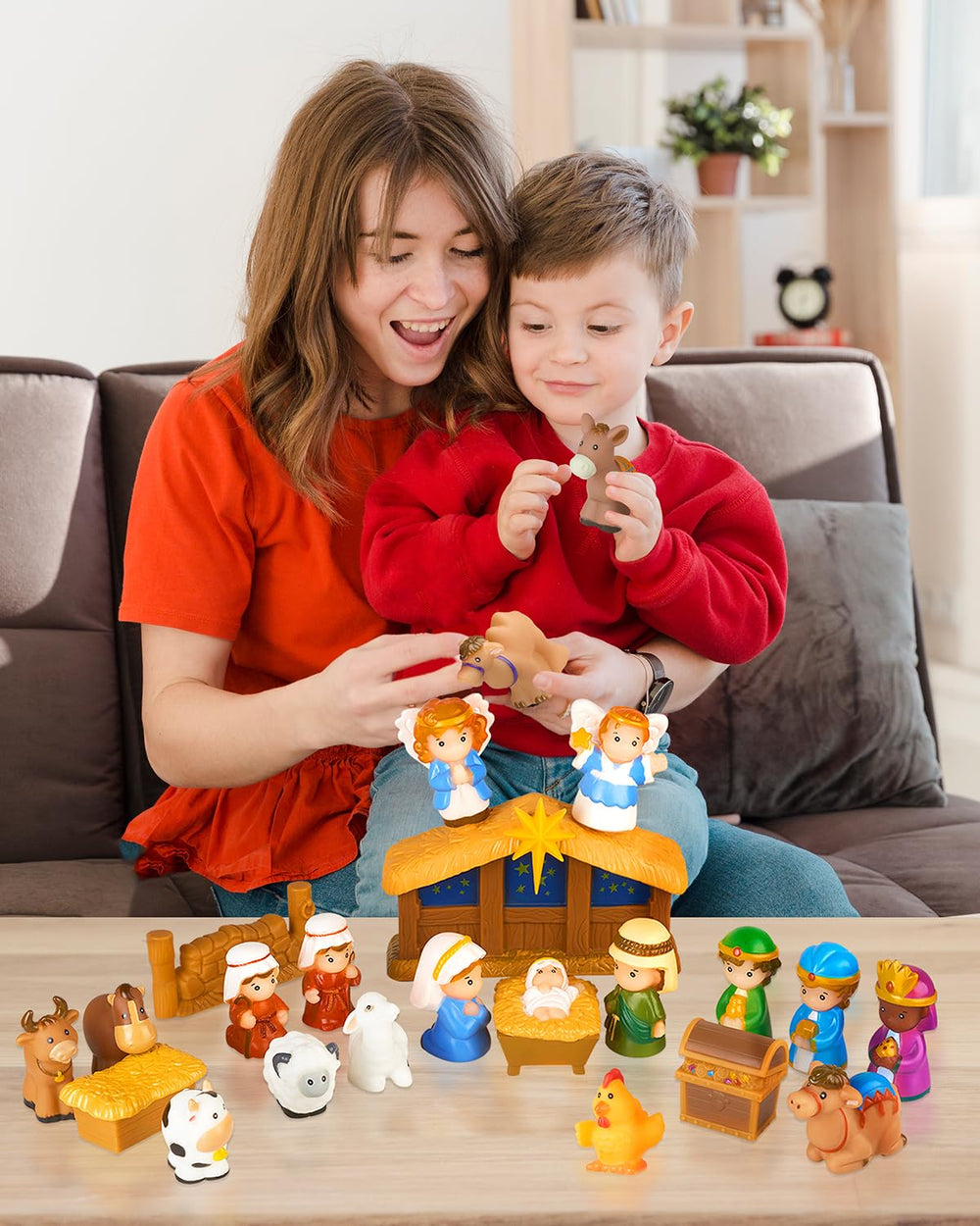 COOLTUNE Nativity Set wise men figures for interactive storytelling