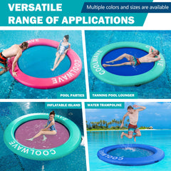 COOLWAVE features two grab handles and four D-rings with mooring ropes for stability.