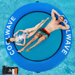 CoolWave inflatable water hammock blue 6ft for pool lounging with friends