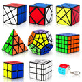 Coolzon Speed Cube Set front view showing nine-piece pack for portable challenges
