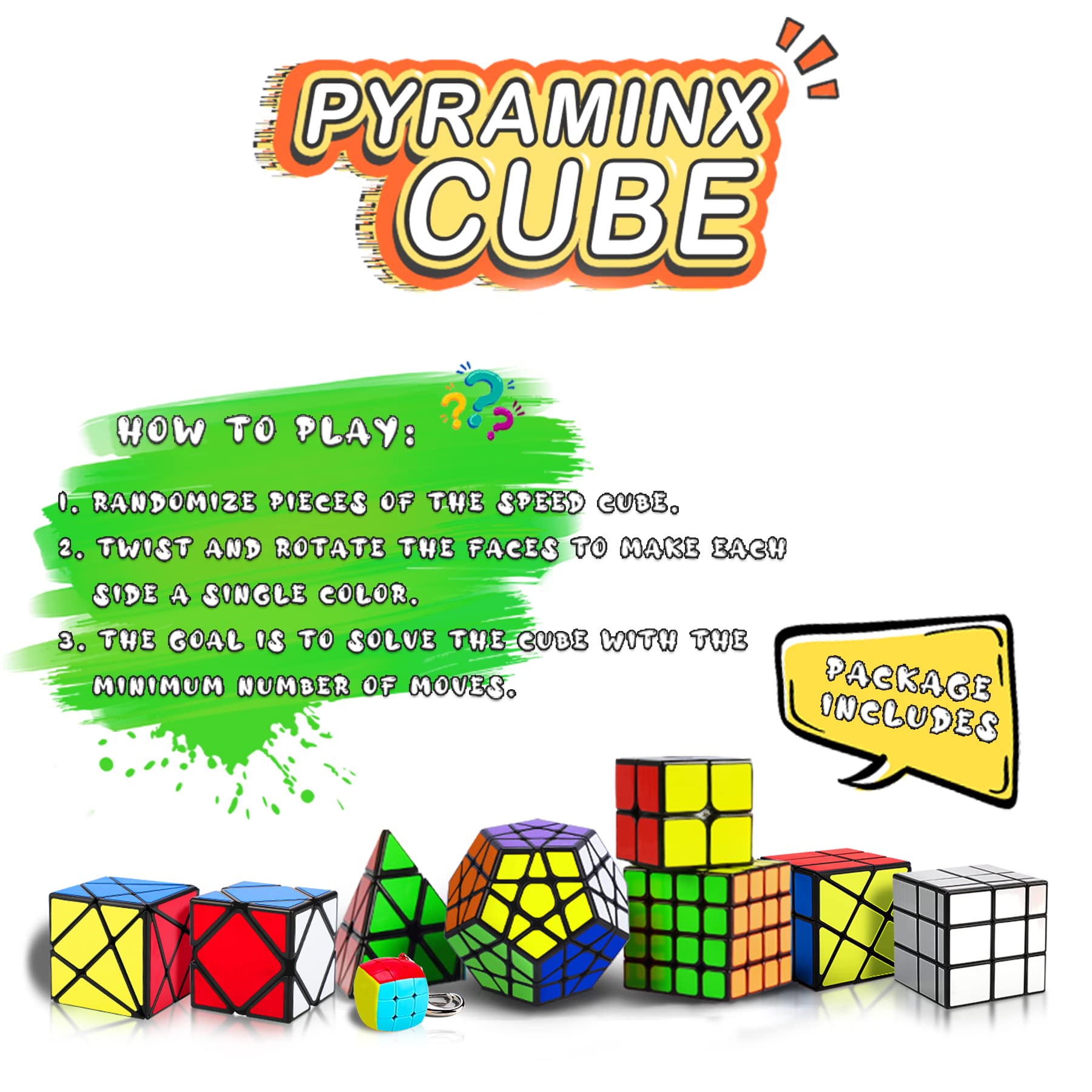 Coolzon Speed Cube Set Skewb angled for comfortable grip