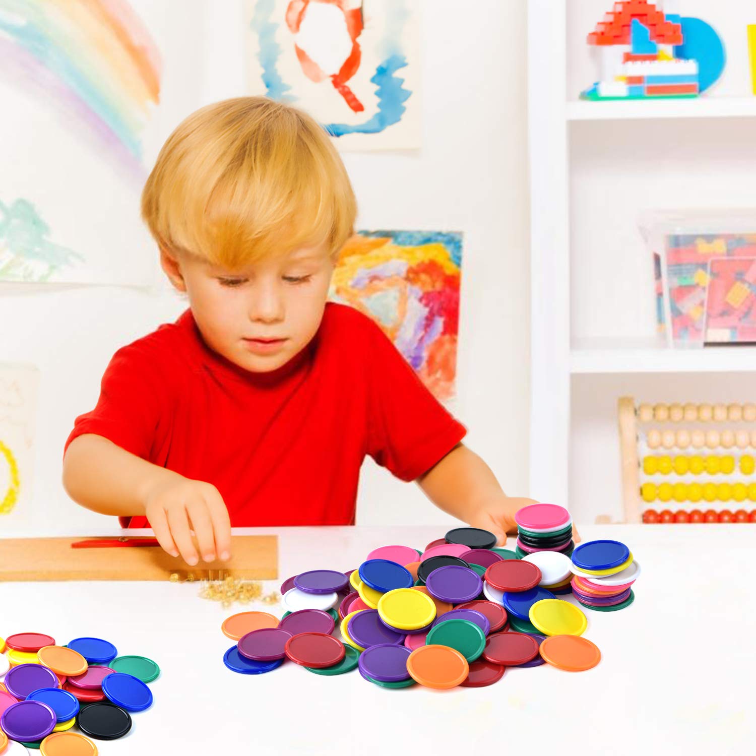 Coopay bingo counters with smooth surface for quick handling