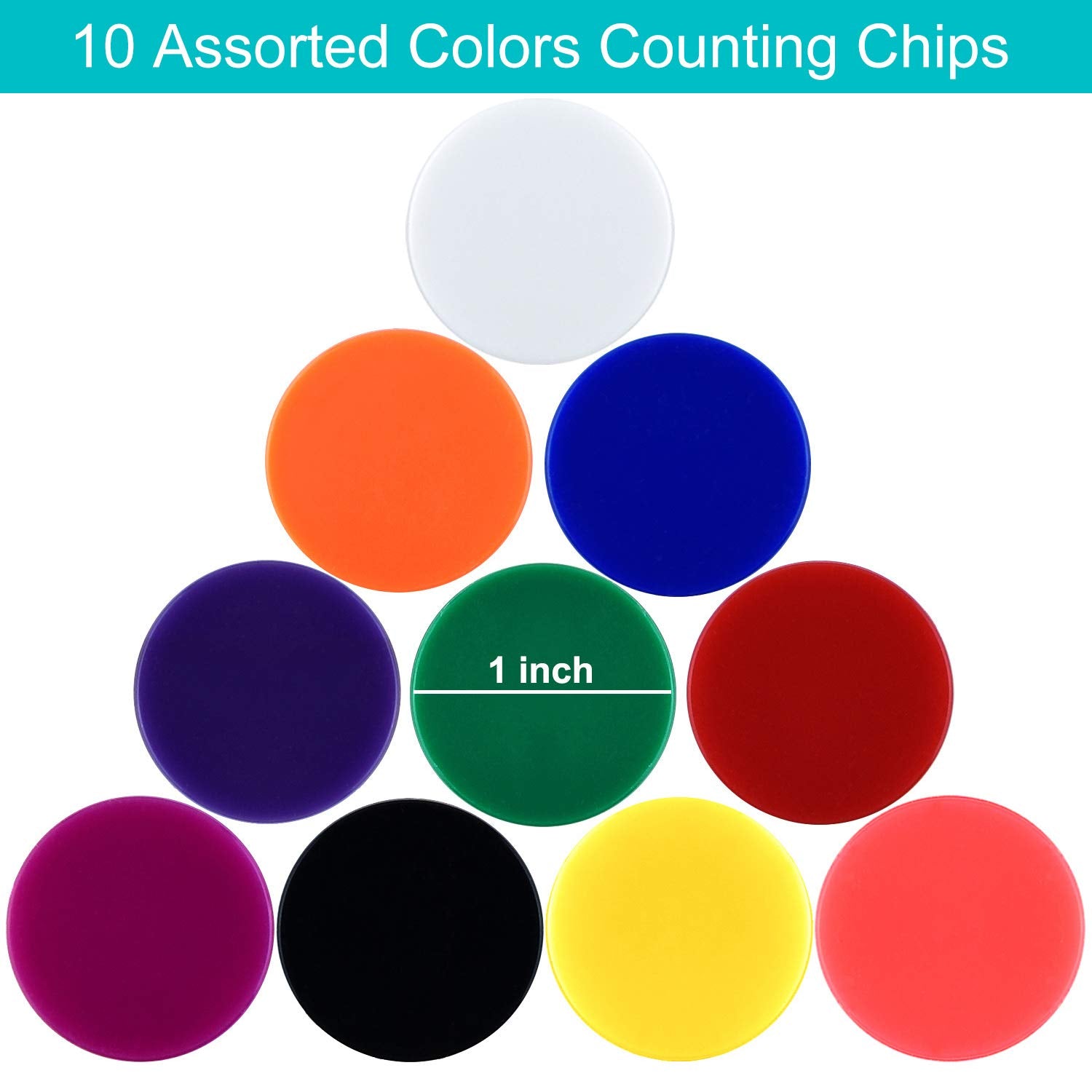 Coopay ten-color counting discs suitable for math practice.