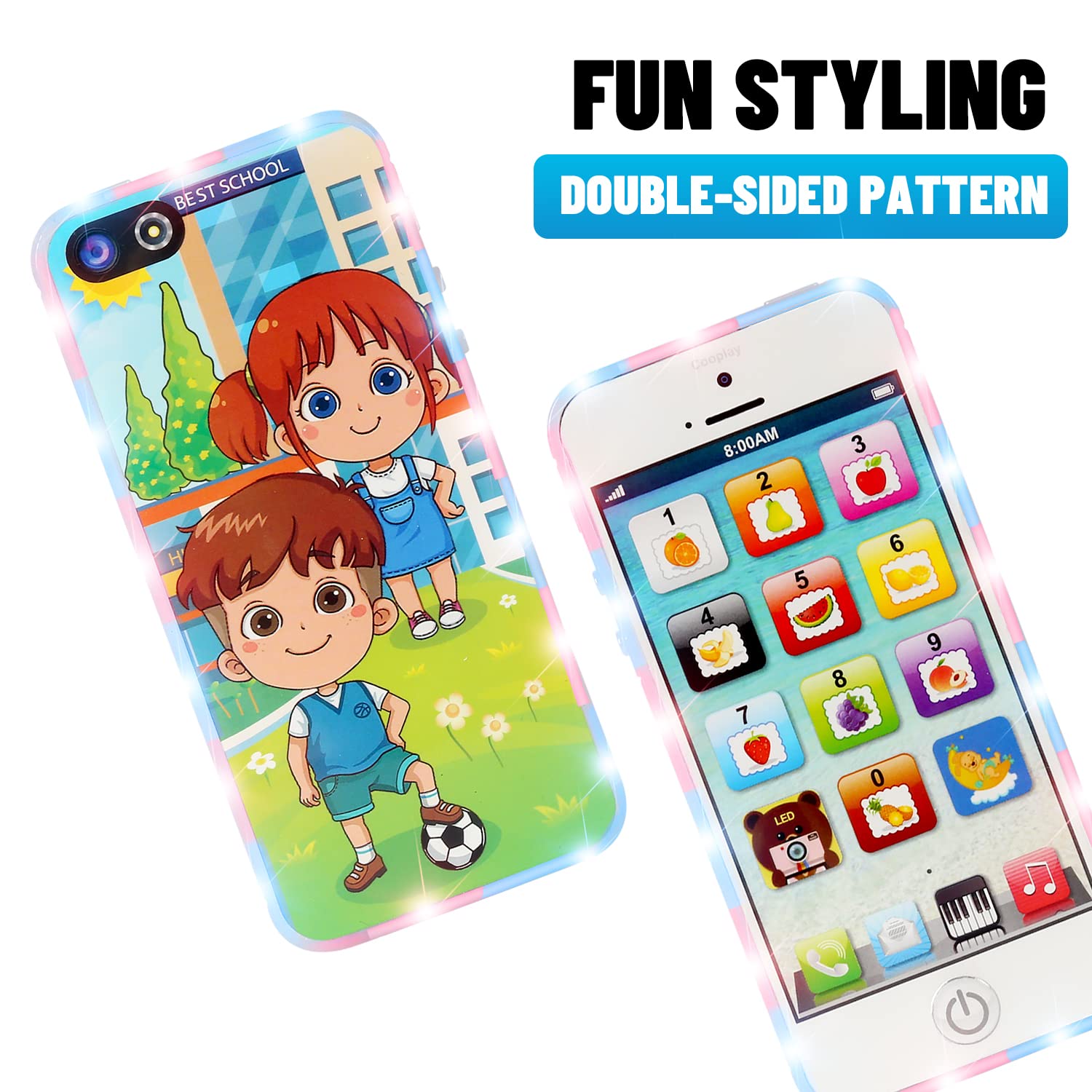 Cooplay 1X illuminated buttons emphasize visual cues for color and shape learning