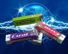 Cooplay shocking hardcover chewing gum pen in action for playful pranks