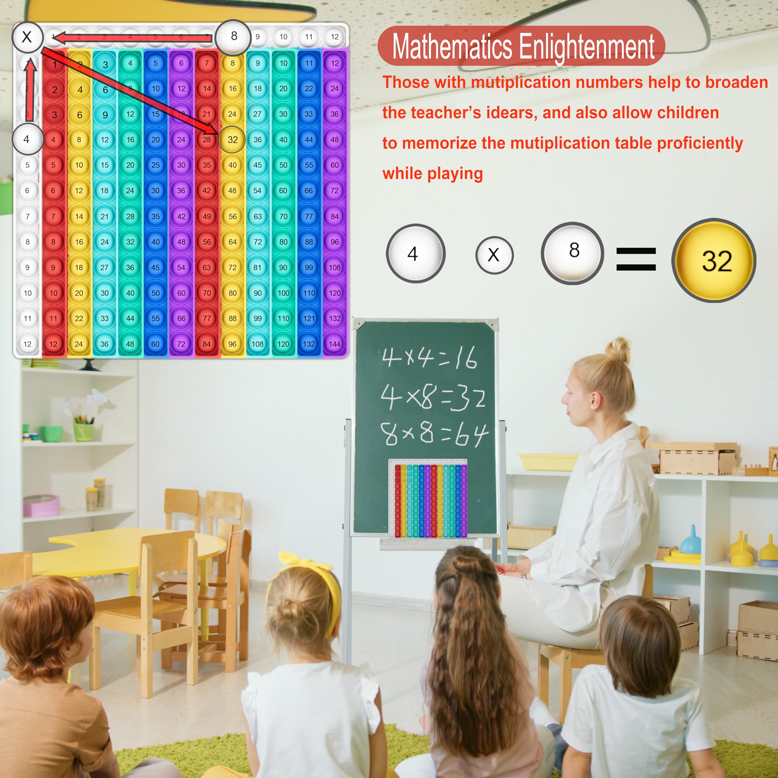 Multiplication practice cardboard for structured activities