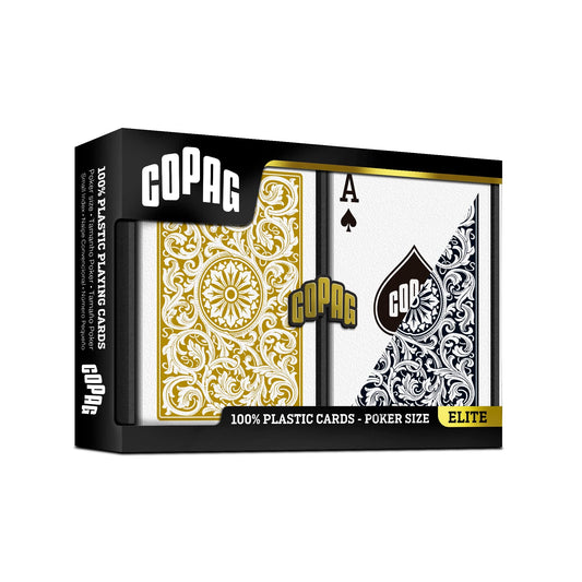Copag 1546 deck spread showcases standard poker-sized cards for confident shuffling.
