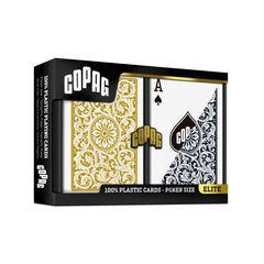 Copag 1546 deck spread showcases standard poker-sized cards for confident shuffling.