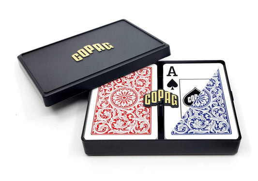 Copag 1546 design deck shows red and blue faces for easy identification