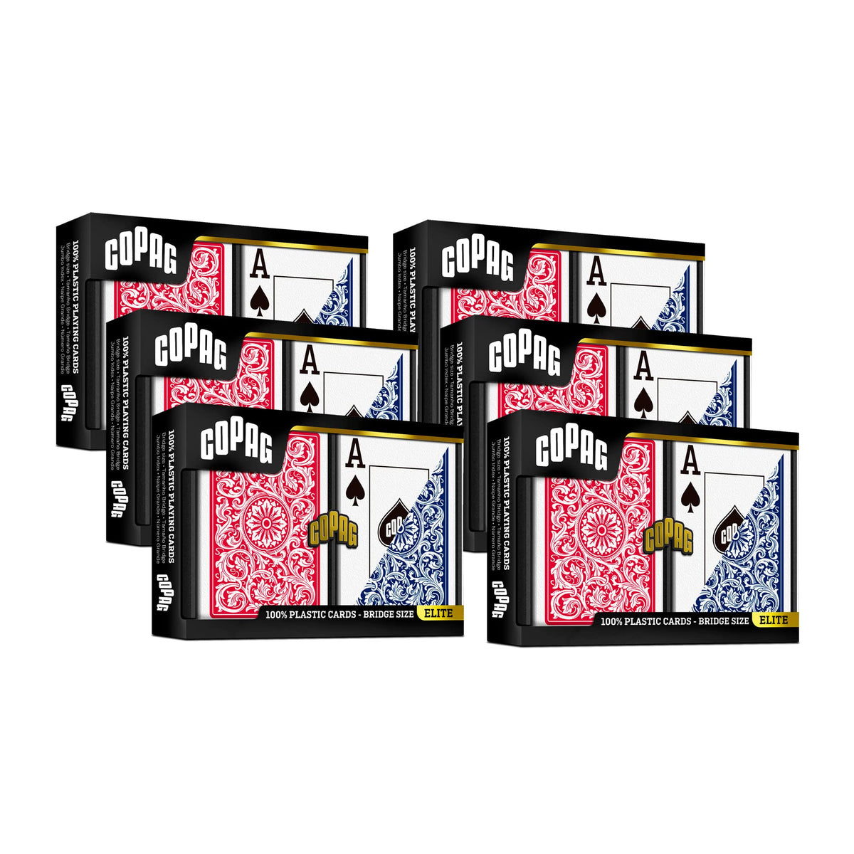 Copag 1546 design plastic playing cards texture highlights durability and smooth shuffling