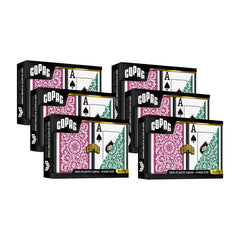 Copag 1546 playing cards in green and burgundy for durable home games