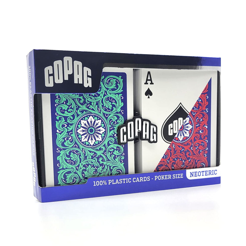 Back view of Copag deck shows durability and premium finish for long-lasting play.