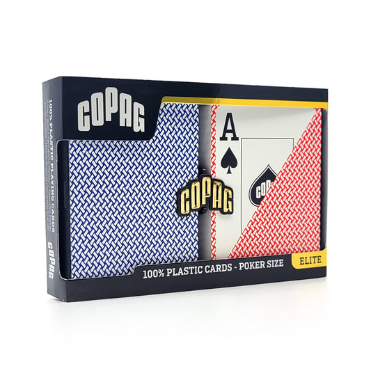 Copag Export double deck 52-card set shown in protective case for easy transport