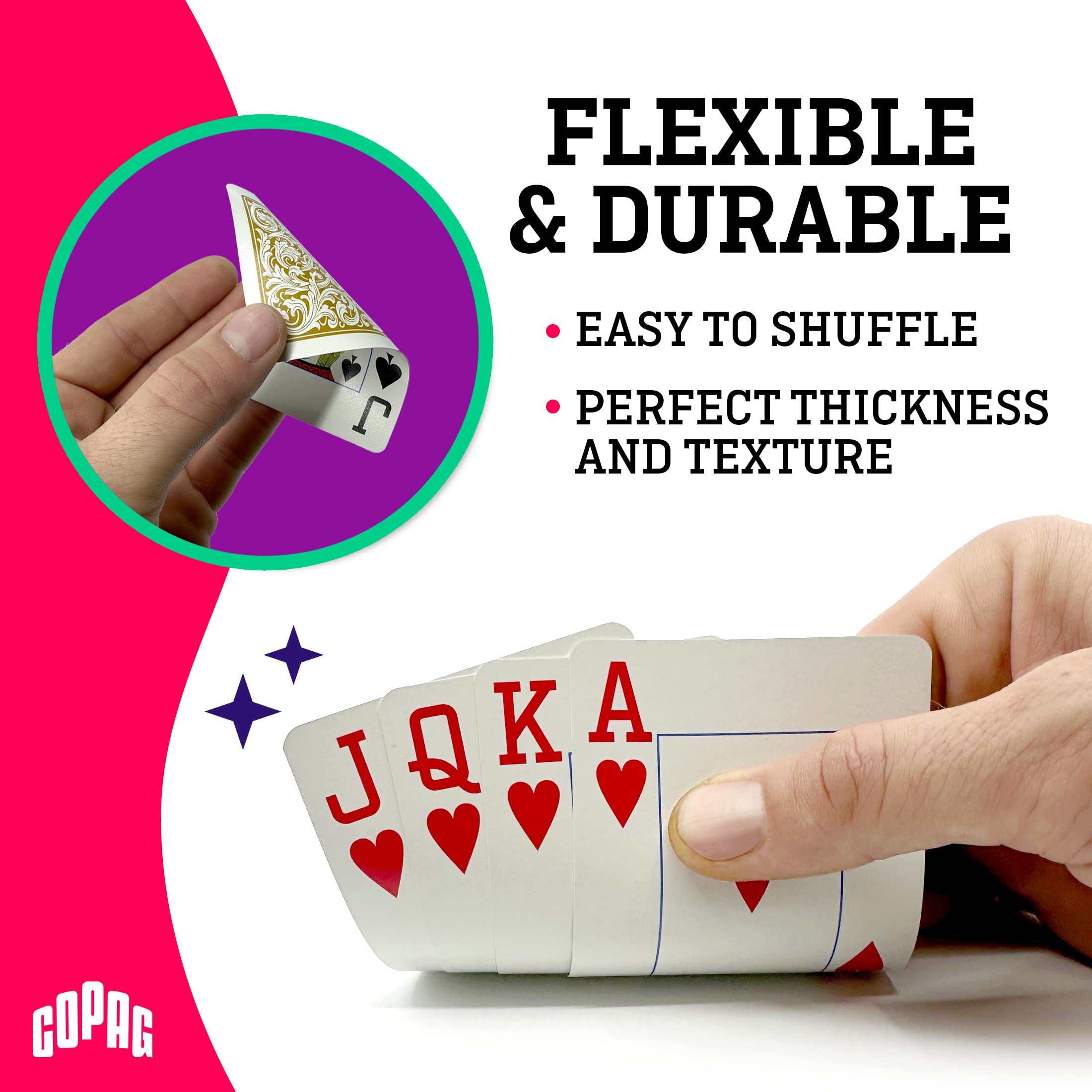 Copag Legacy 100% plastic material close-up highlighting durability.