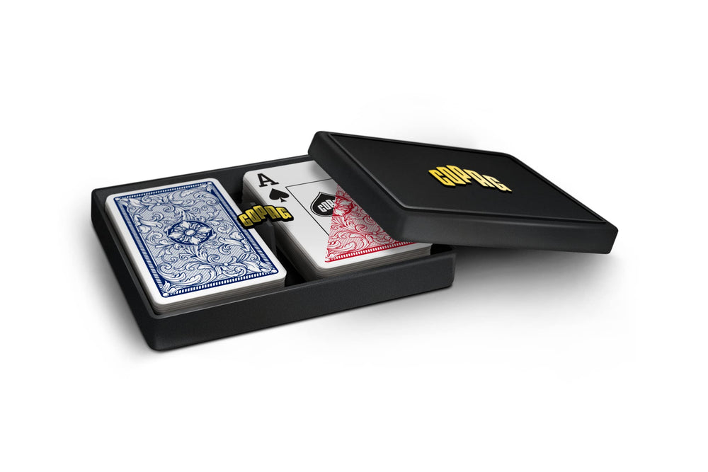 Copag Neoteric 1546 cards with buttery finish support smooth dealing.