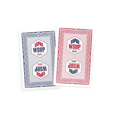 Copag WSOP 2023 red-blue decks displayed in slim case for easy storage