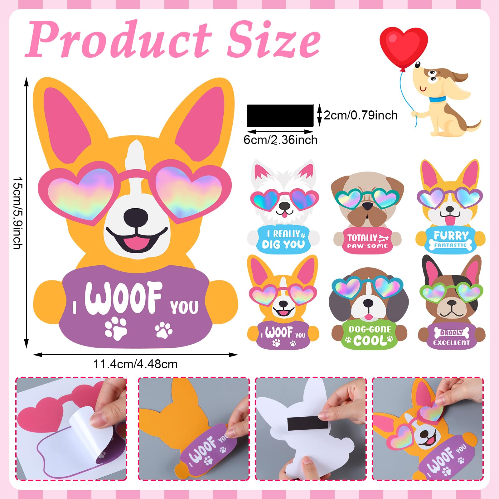 Copkim Valentine dog magnet kit patterns displayed for versatile crafts.