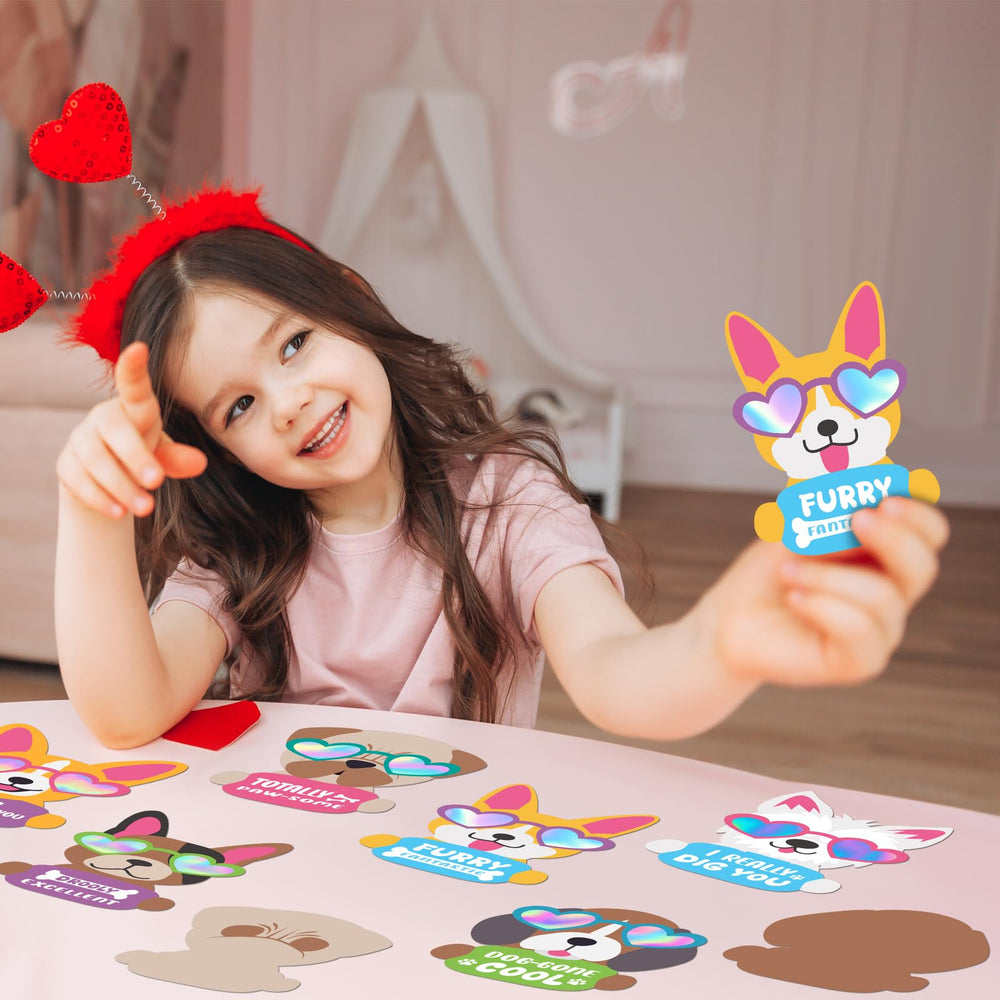 Copkim Valentine dog magnets with soft magnets included for simple projects.
