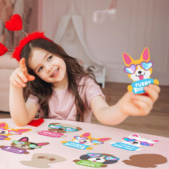 Copkim Valentine dog magnets with soft magnets included for simple projects.