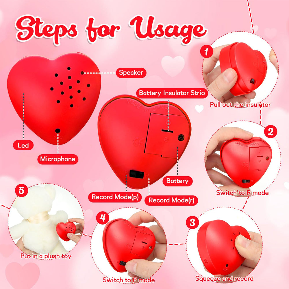 Copkim pink heart recorder is perfect for sentimental keepsakes